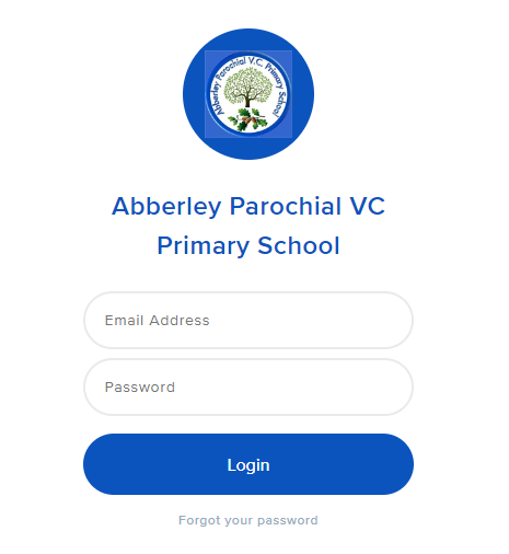 image of login window for parent portal